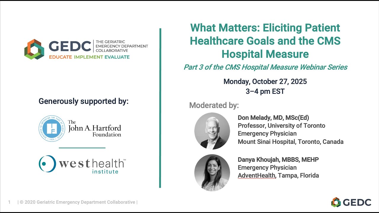 What Matters: Eliciting Patient Healthcare Goals and the CMS Hospital Measure