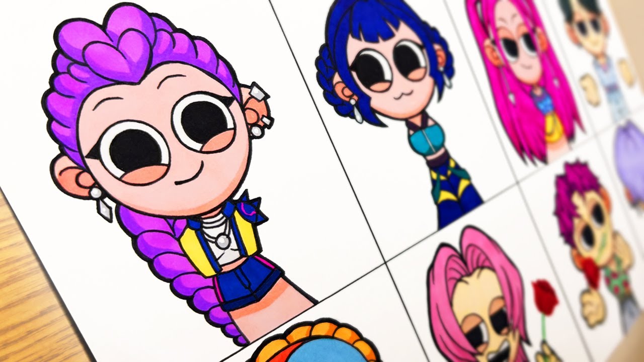 Рисование охотников на демонов K-pop в стиле Sprunki-All Character Transformation #04