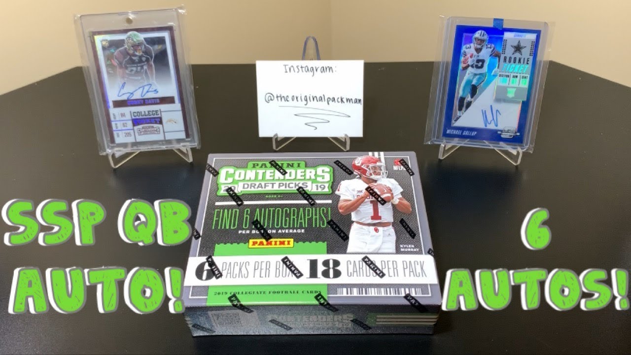 2019 Panini Contenders Draft Picks Football Hobby Box Break - SSP QB Auto!