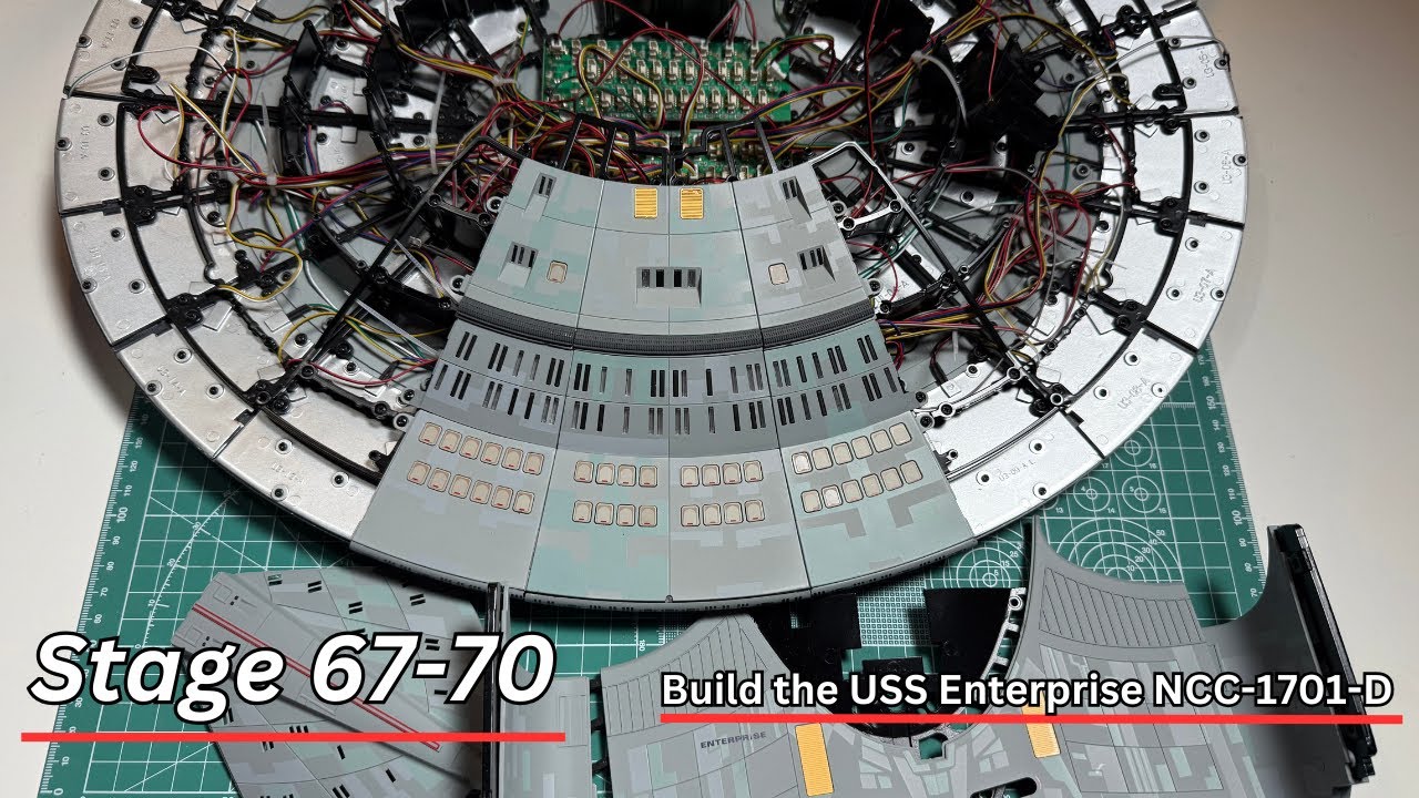 Build the U.S.S Enterprise D from DeAgostini - Pack 18 - Stage 67 - 70