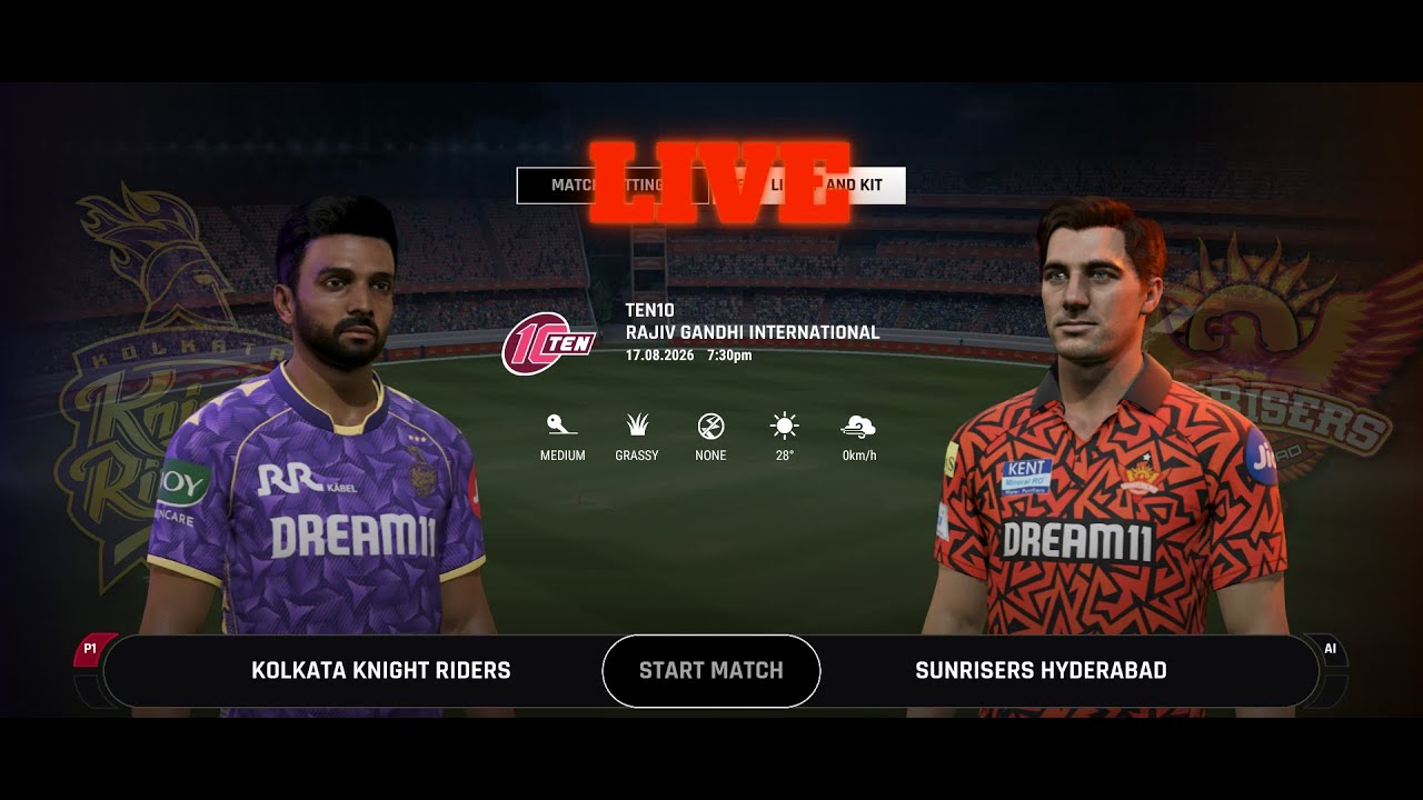 LIVE: IPL KKR VS SRH &ndash; Cricket 24 Gameplay | Epic Thriller!