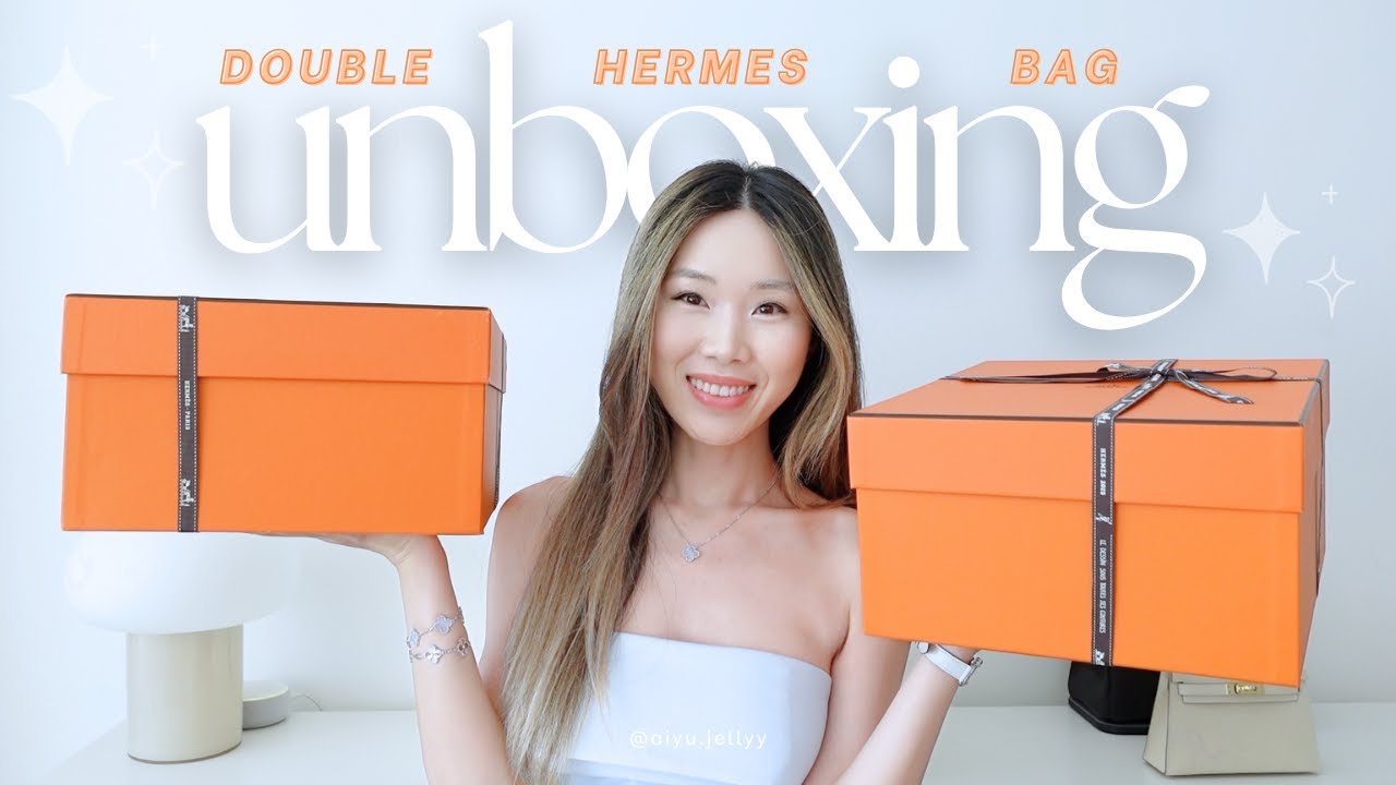 DOUBLE HERMES BAG UNBOXING 🍊 | my wedding presents, quota bags? birkin or kelly? 👜