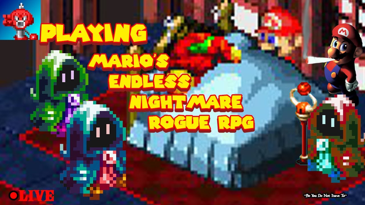 Playing Mario's Endless Nightmare [SNES] Super Mario RPG rouglike by @AnAxemRanger
