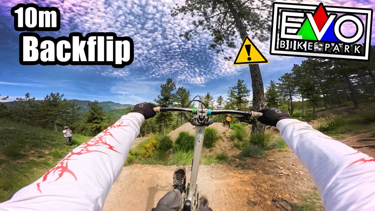 VLOG Evo Bikepark - Backflip sur la double noire de 10m !!!