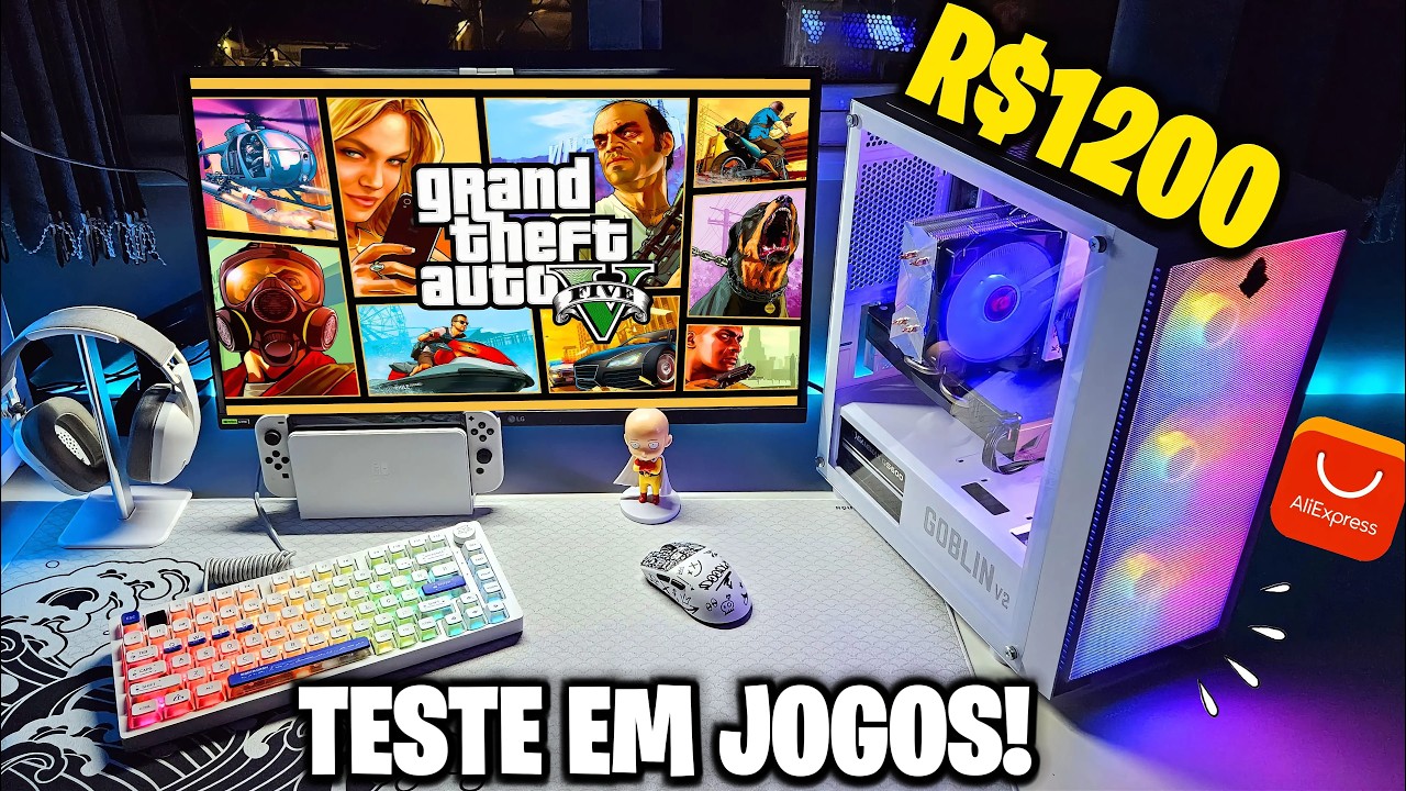 PC GAMER de R$1200 do Aliexpress (Testando em jogos!)