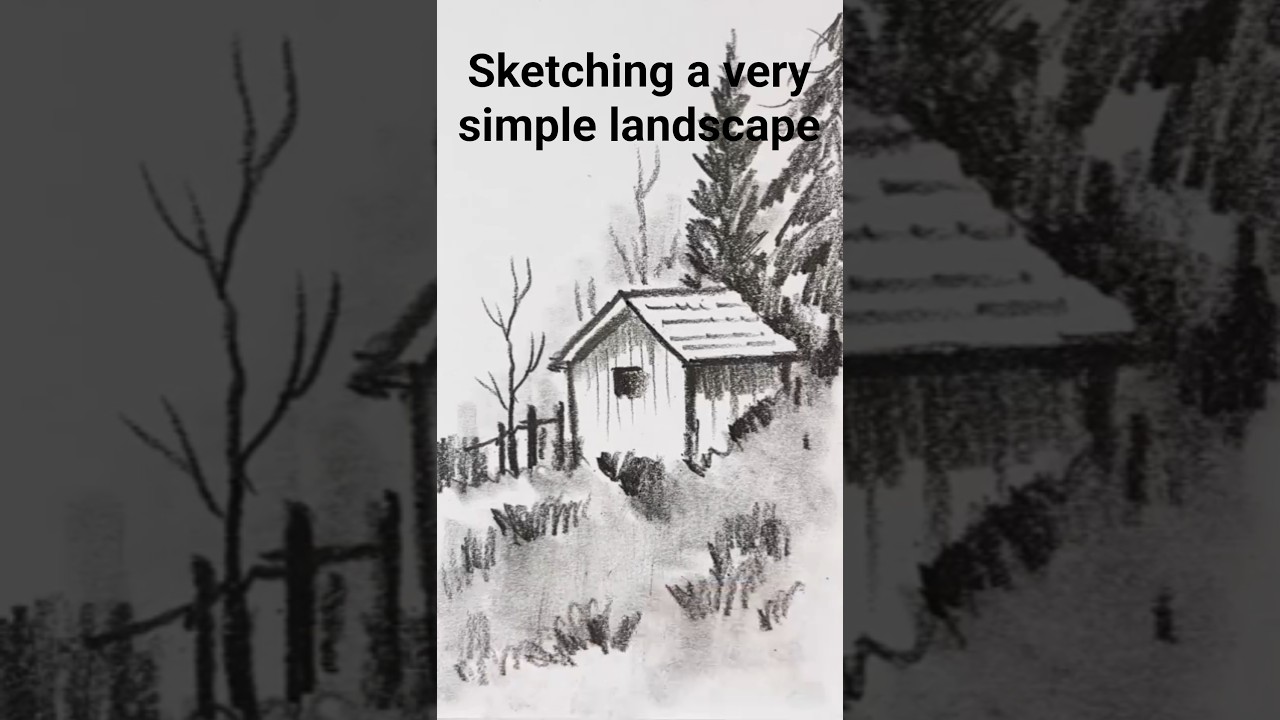 Quick & Easy Landscape Sketch in Pencil Shading 