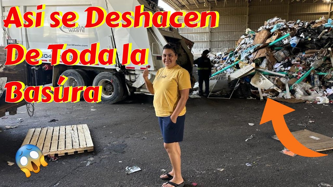 🔴En Este Basurero de usa🇺🇲Tiran de Todo/asi comprimen la basura/La Jefa Vlogs #basura #landfill