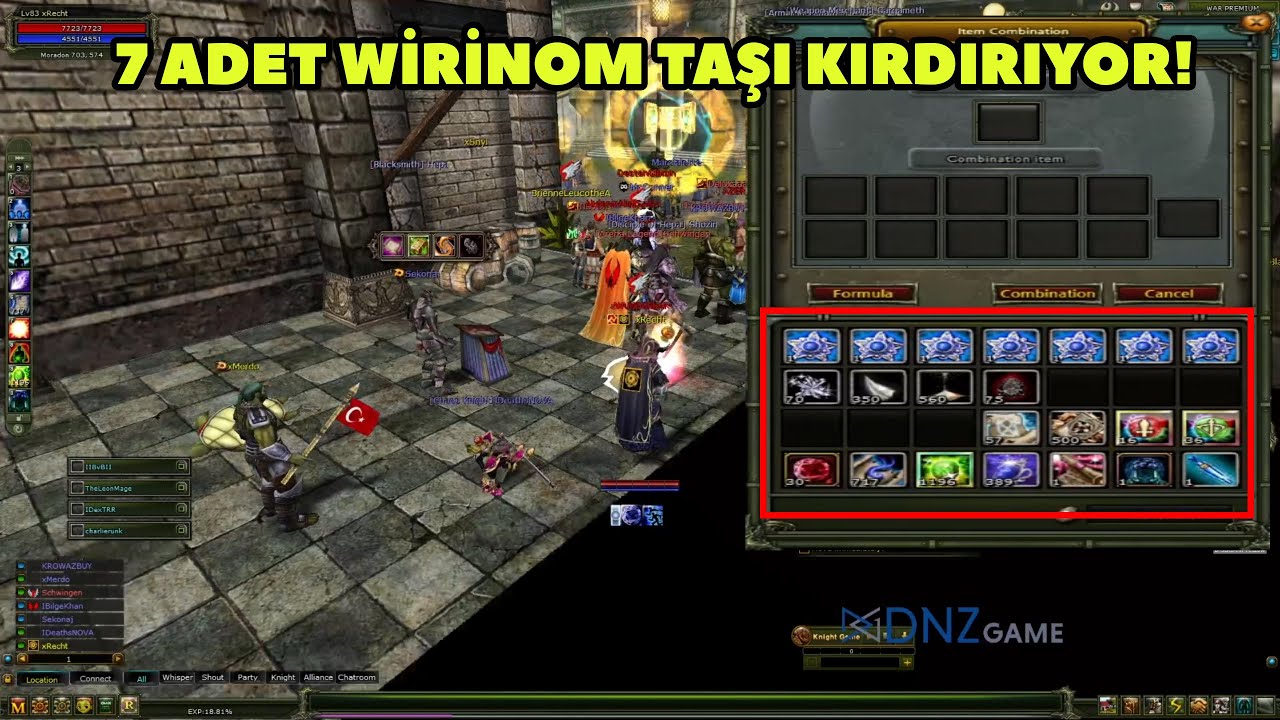 Recht1 - 7 Adet Wirinom Taşı Kırdırıp Upgrade Yapıyor ! Knight Online