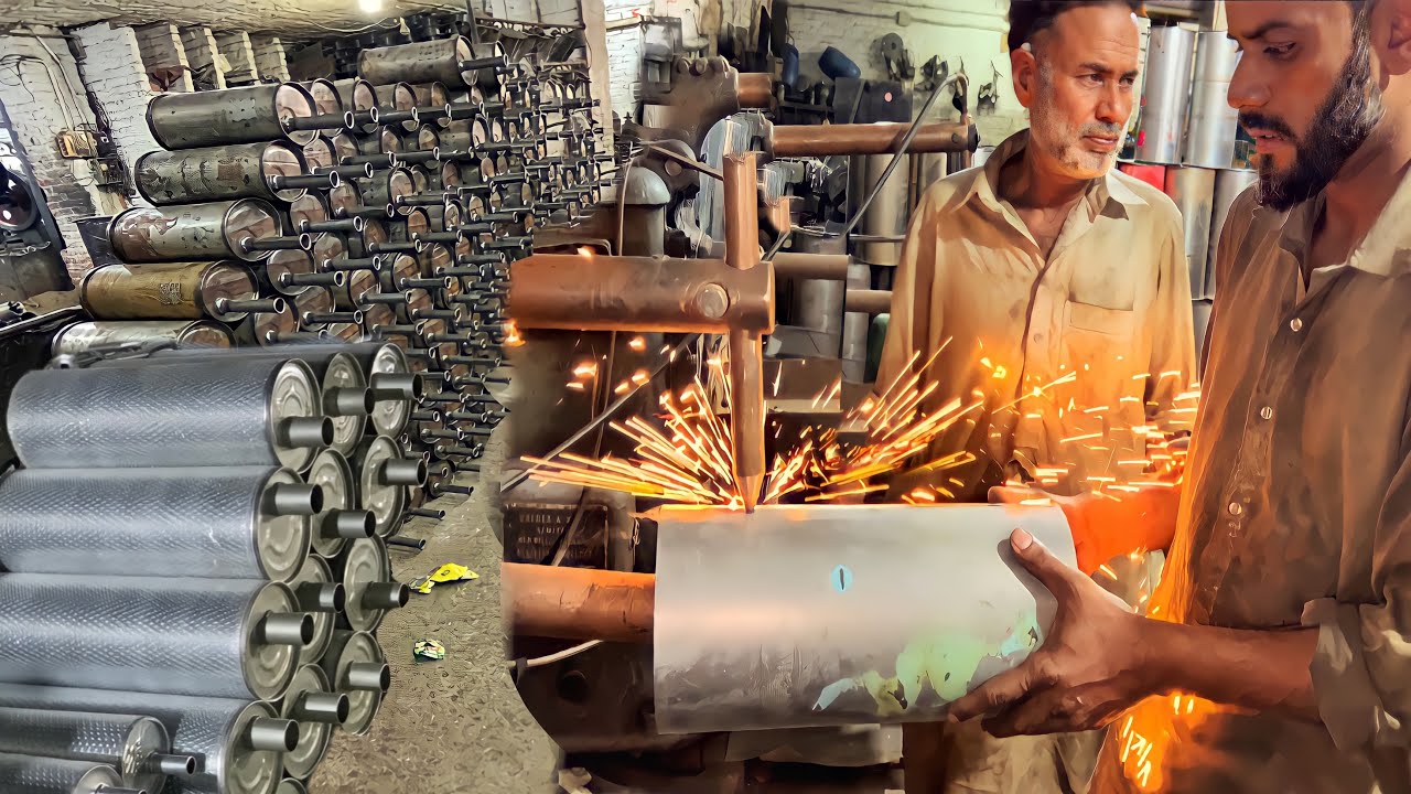 How Exhaust Muffler are made with Mattel sheets || Manufacturing Exhaust silencers |