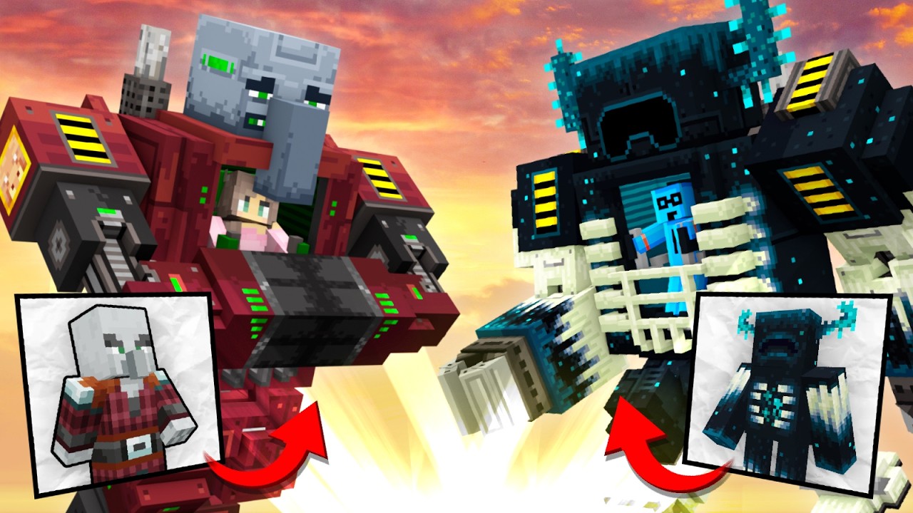 Я превратил мобов в мехов в Minecraft