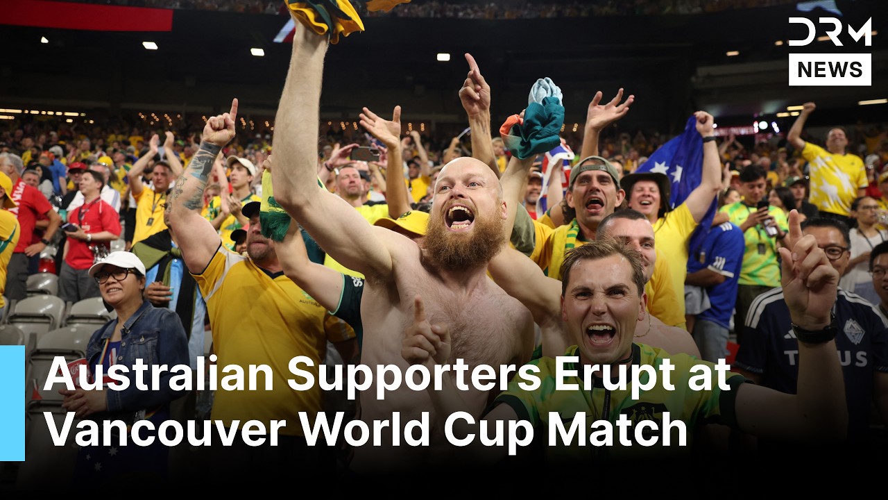 Australia Fans Celebrate Socceroos&rsquo; 2-0 Win Over Turkey in World Cup Opener in Vancouver | AD1G