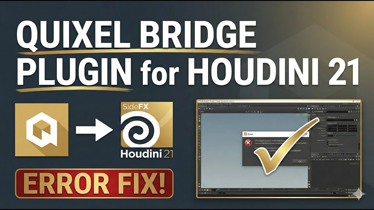 How to Install Quixel Bridge in Houdini 21 (PySide6 & QRegularExpression Fix)