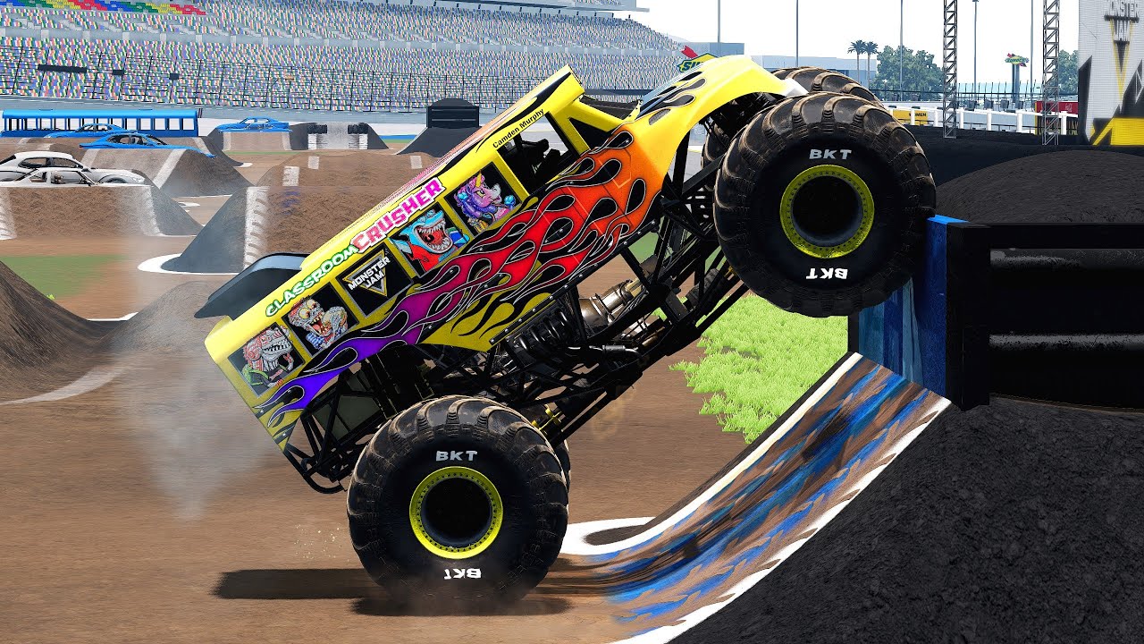 Insane Backflips and Frontflips #28  I  BeamNG.Drive Monster Jam