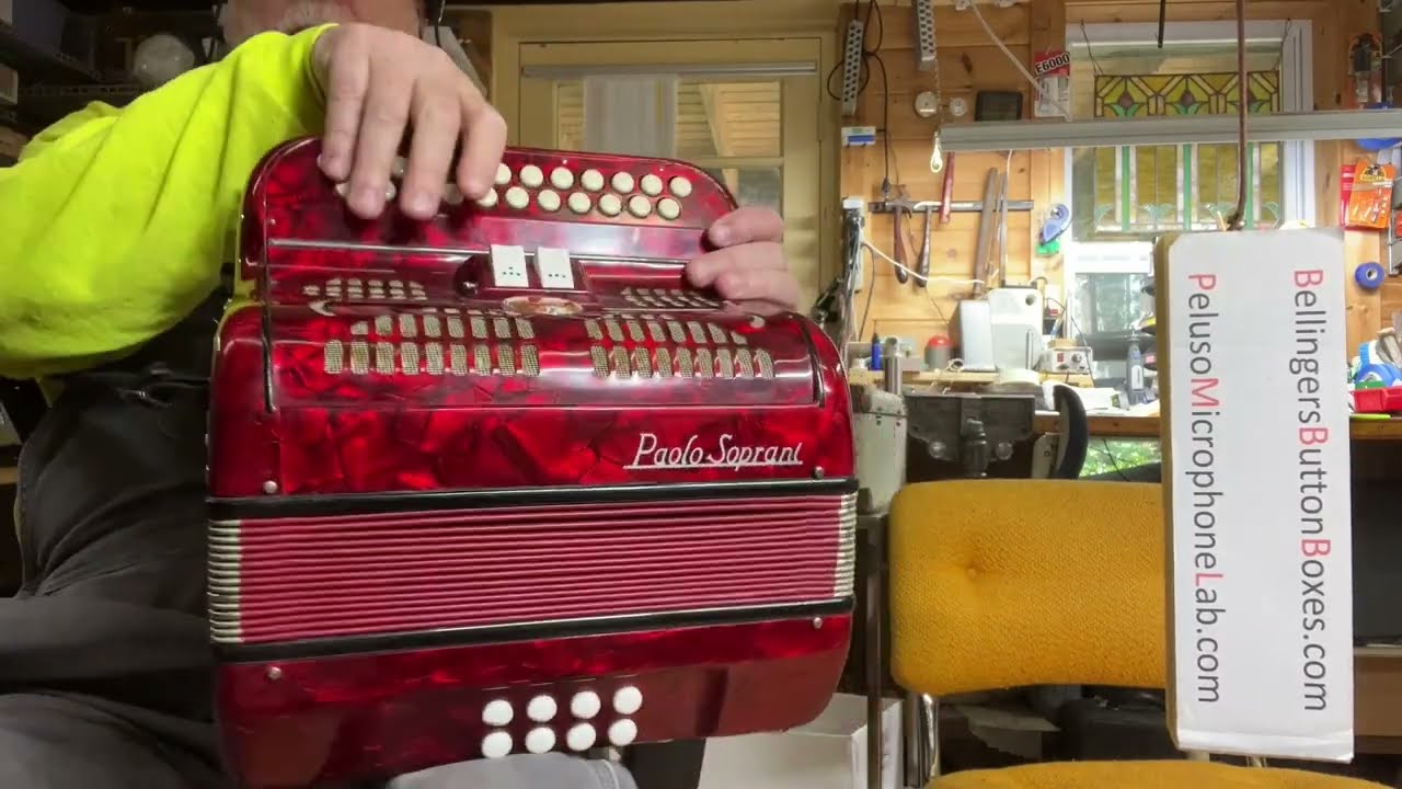 Paolo Soprani DC# 4 voice accordion red badge #640 (sold)