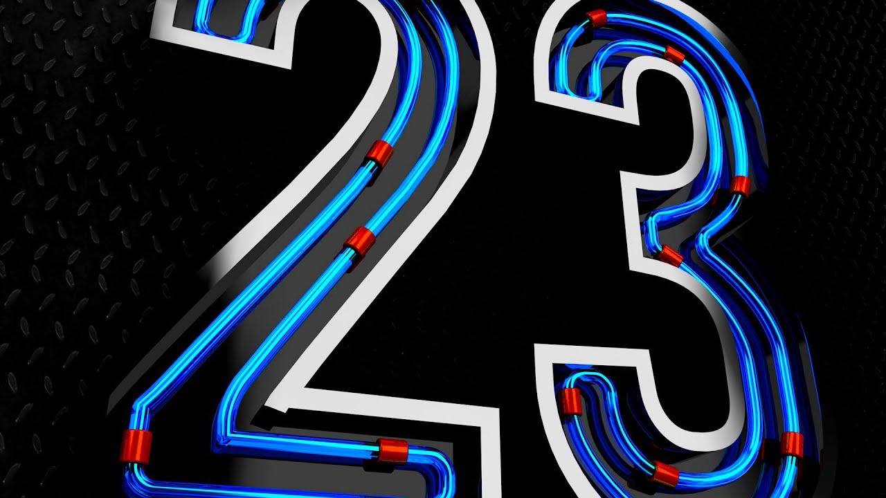Neon Lights Text Effect - Cinema 4D Tutorial