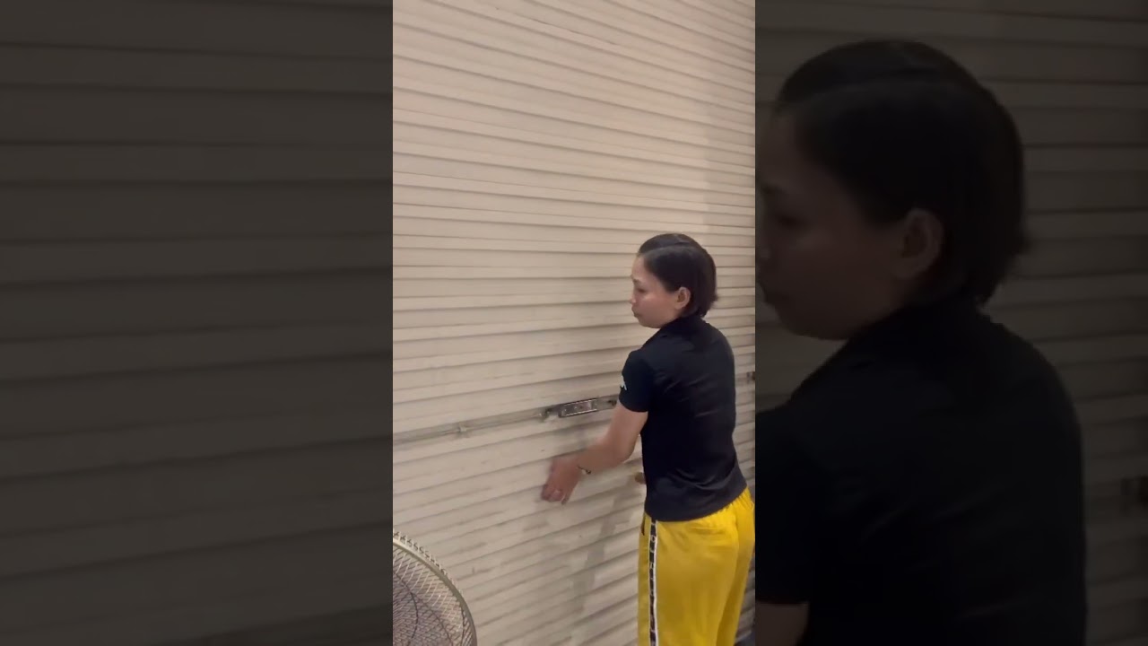 From inside  - How to use rolling door at Veque Homestay 3LVL