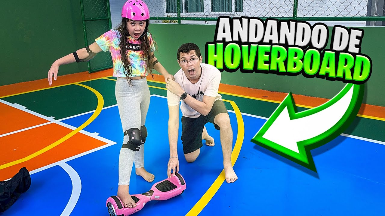SARAH APRENDE A ANDAR DE HOVERBOARD ! OLHA NO QUE DEU !