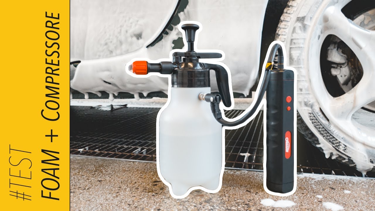 #test: PREWASH Foam + Compressore Portatile