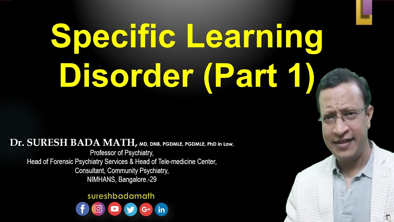 Specific Learning Disorder [Developmental Learning Disorder] Learning Disorder [ Part 1 ] SLD