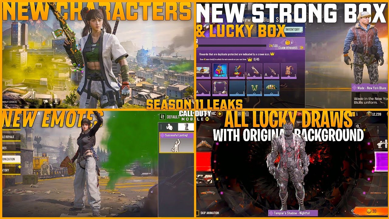 SEASON 11 ALL LUCKY DRAW | CRATES | CHARACTER & EMOTES LEAKED!! COD MOBILE S11 LEAKS