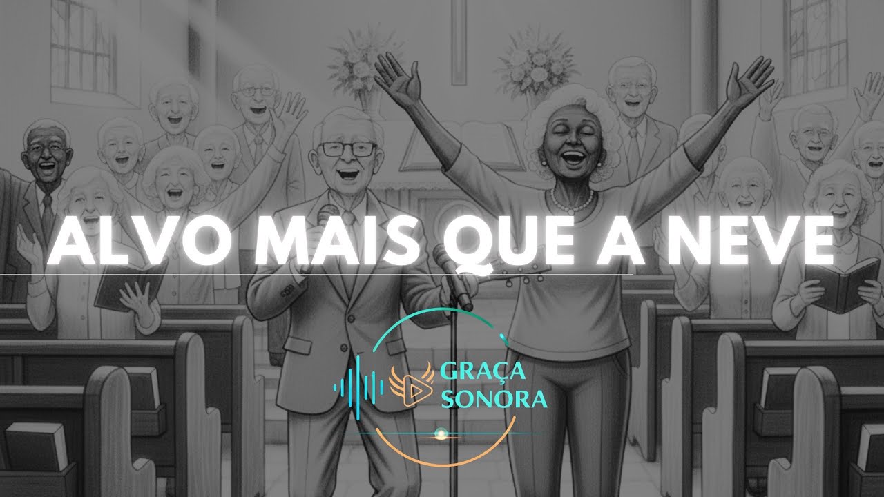 Alvo Mais Que  A Neve - Harpa Cristã (GRAÇA SONORA)#harpacristã #antigos #louvor #Fé #Deus #hinos