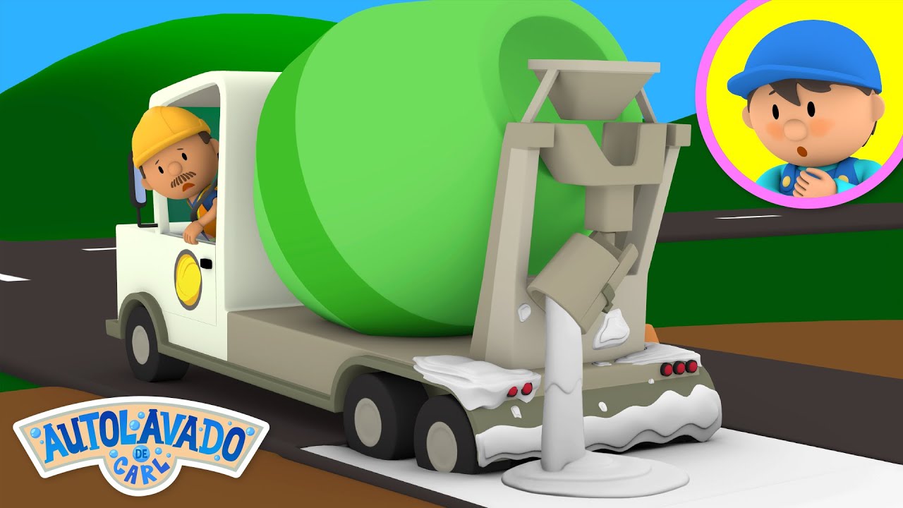La Mezcladora de Cemento de Cecil | El Autolavado de Carl | Caricatura Para Ni&ntilde;os