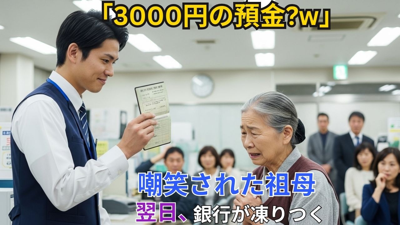 【スカッと】「3000円の預金？w」侮辱された祖母。翌日、銀行が営業停止【シニア】