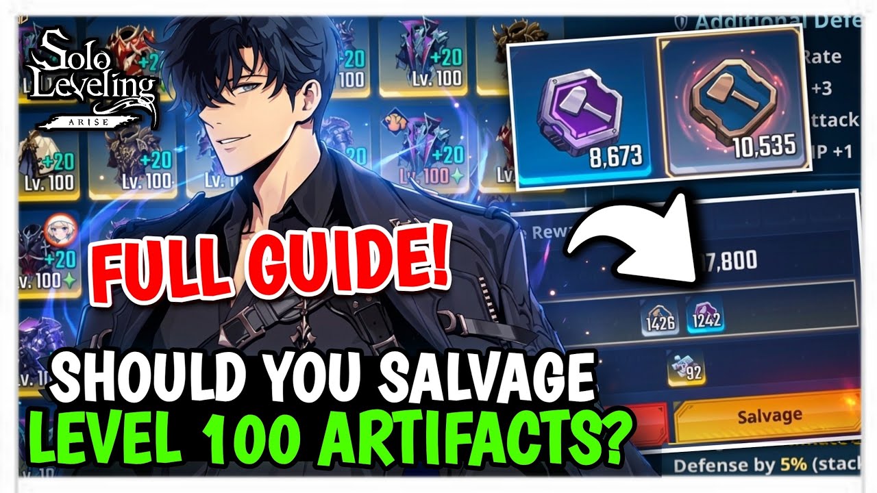 SHOULD YOU SALVAGE ALL 100 LEVEL ARTIFACTS? UPDATED ARTIFACT SALVAGE GUIDE - Solo Leveling: Arise