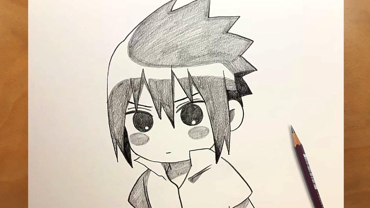 Cute Sasuke Drawing || How to Draw Anime Characters Easily || Chibi Naruto Art
