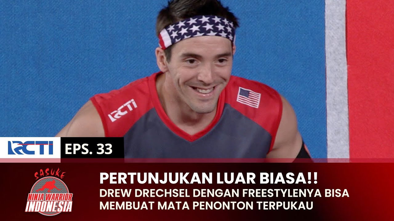 LUAR BIASA! Drew Lakukan Freestyle Yang Sangat Luar Biasa | SASUKE NINJA WARRIOR INDONESIA | PART 3