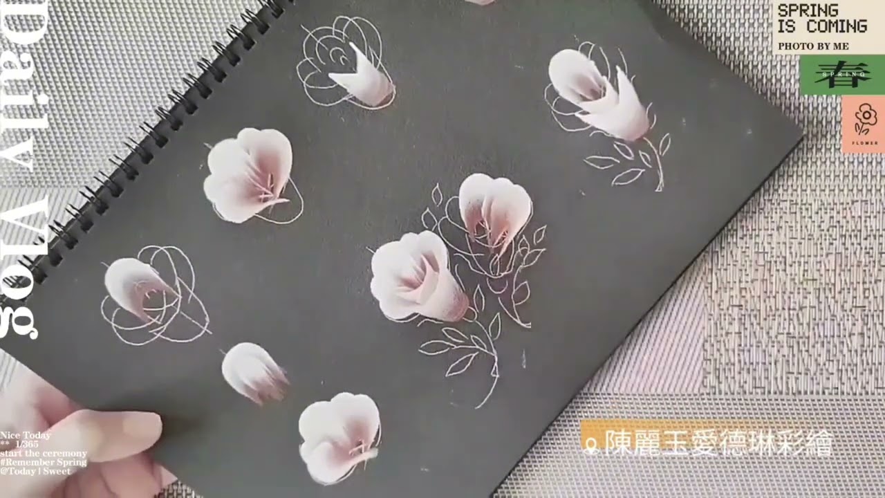 ［手繪溫度］玫瑰花彩繪分享#熱門#Acrylic#painting#diy#玫瑰#tutorial@flower#熱門