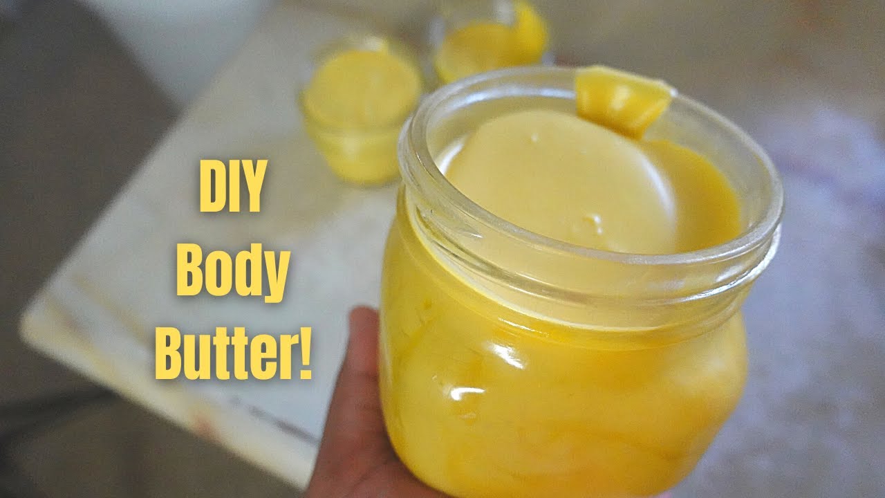 CREAMY DIY Body Butter tutorial for dark spots/marks/eczema | Shea, Cocoa + Rosehip Seed Oil