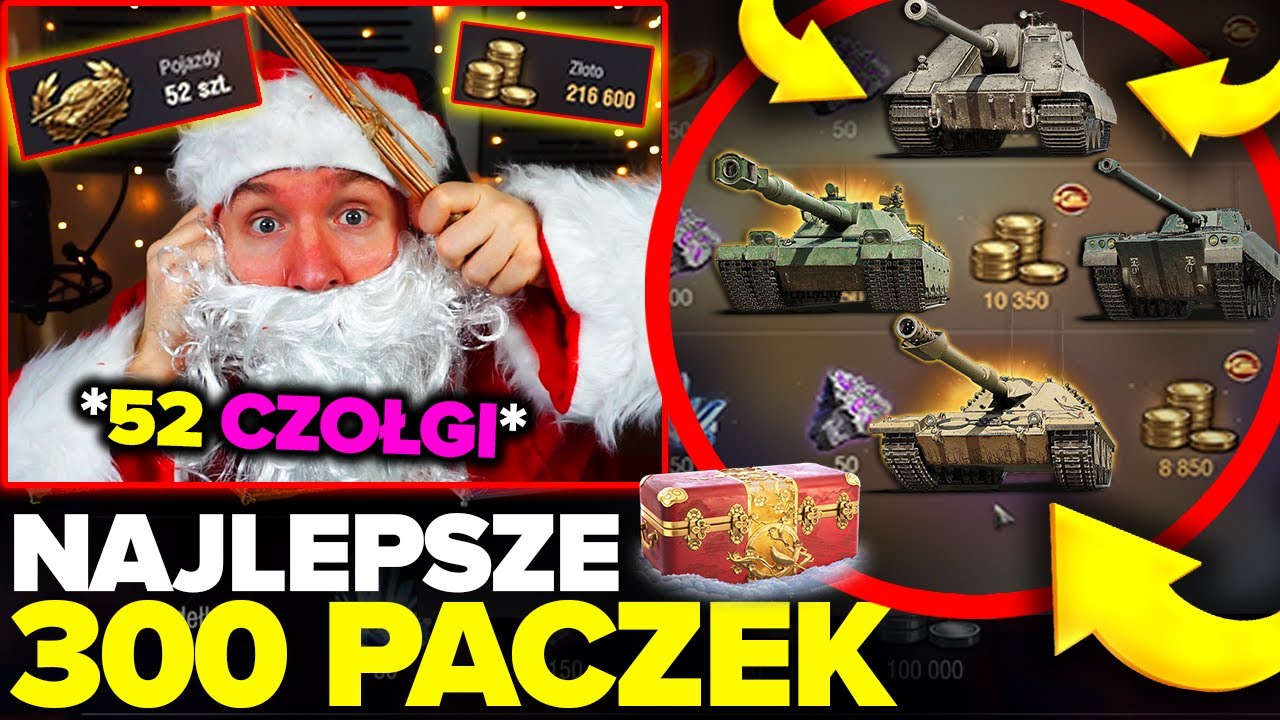NAJWIĘKSZY i NAJLEPSZY OPENING 300 PACZEK w HISTORII *52 CZOŁGI i 216 000 ZŁOTA*