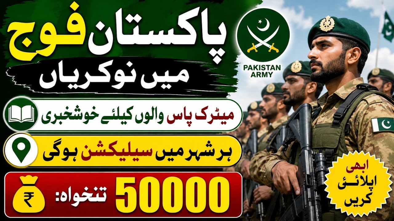 Pakistan Army Jobs 2026 | Join Pak Army | Soldier, PMA, Captain & Civilian Jobs | Apply Online