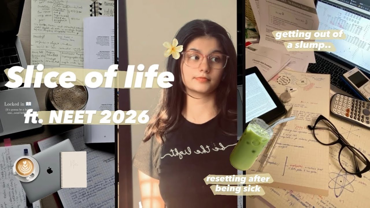my NEET Routine After Being Sick 😷🍵👩🏻‍💻| Study + Gym Reset🧺🌿 