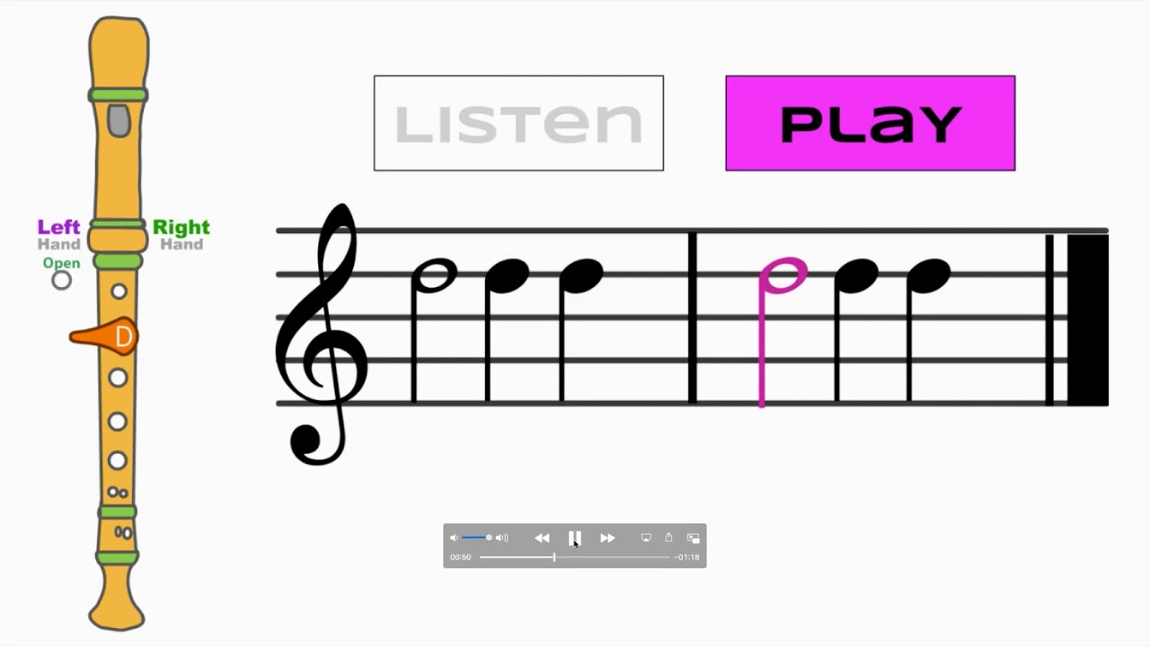 Practice high D on the recorder
