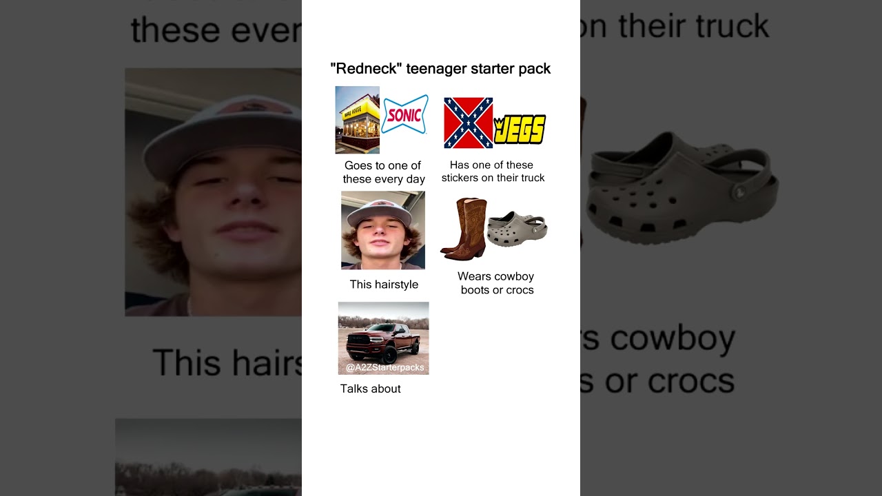 Redneck teenager starter pack meme #Memes