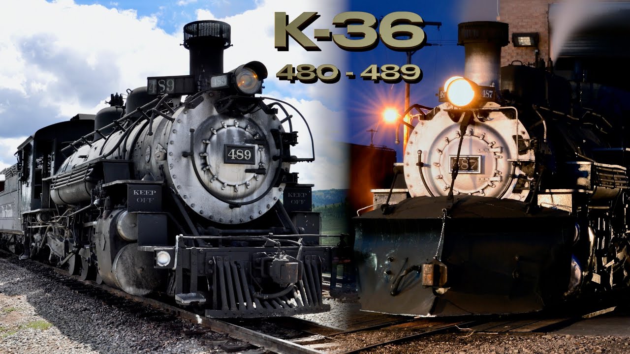 Rio Grande K-36 Steam Locomotives: 480 - 489