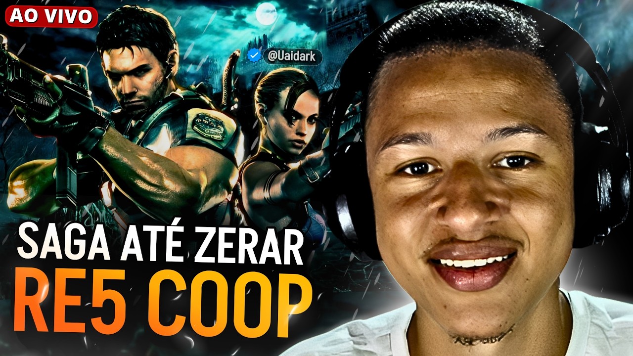 RESIDENT EVIL 5 AO VIVO | COOP! @UaiDarK  ATE ZERAR CRONOLOGIA | PT-BR 2026 !Livepix