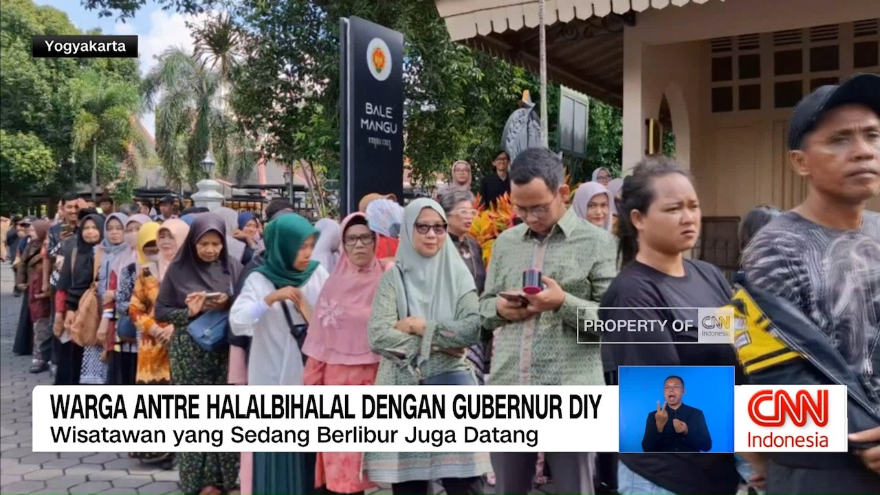 Warga Antre Halalbihalal dengan Gubernur DIY