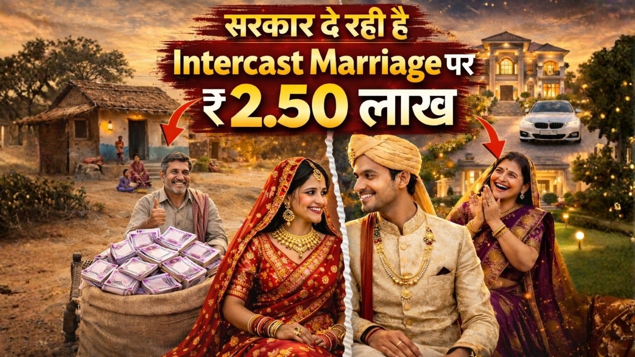 सरकार दे रही है Intercaste Marriage करने पर Rs2.50 लाख रुपये | Intercaste Marriage 2026 पूरी जानकारी