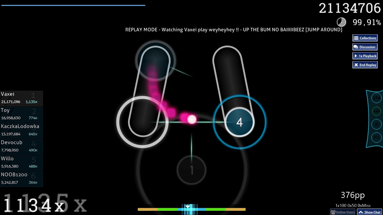 osu! | Vaxei | weyheyhey !! - UP THE BUM NO BAIIIIIBEEZ [JUMP AROUND] 99.81% 1149/1799x 1xSB #1❤