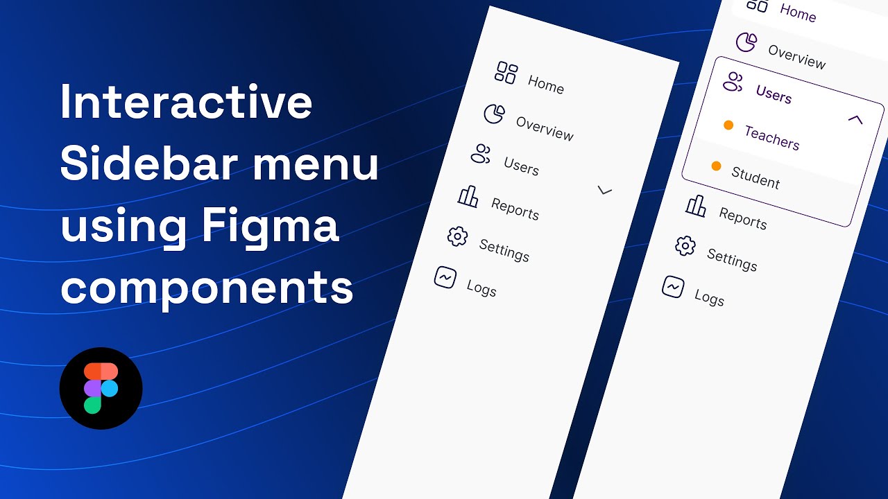 How to create an interactive Sidebar menu using figma components