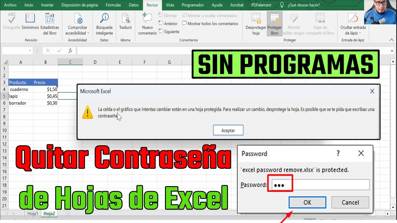 Desbloquear Hoja de Excel Protegida con Contrase&ntilde;a