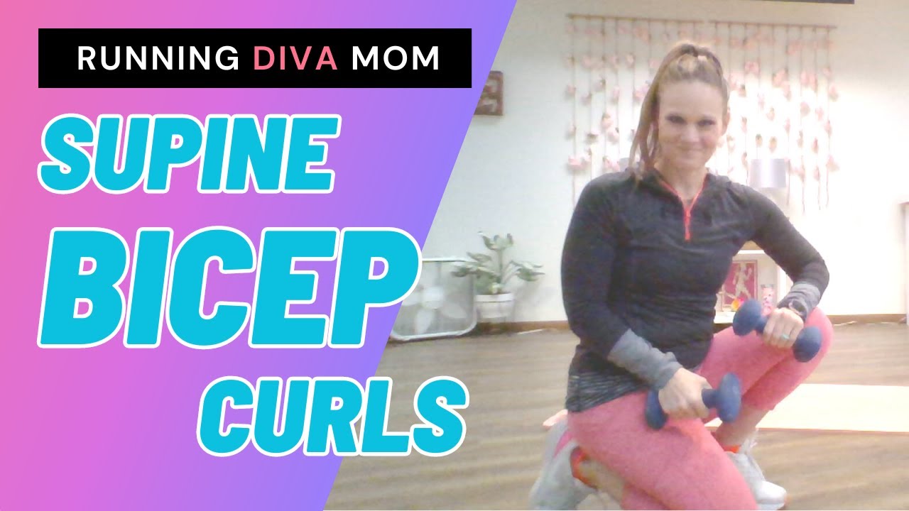 Supine Bicep Curls | Floor Bicep Workout with Dumbbells
