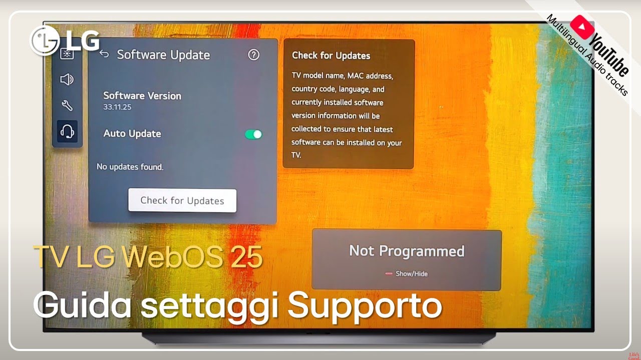 TV LG | Guida alle impostazioni supporto Smart TV LG WebOS 25