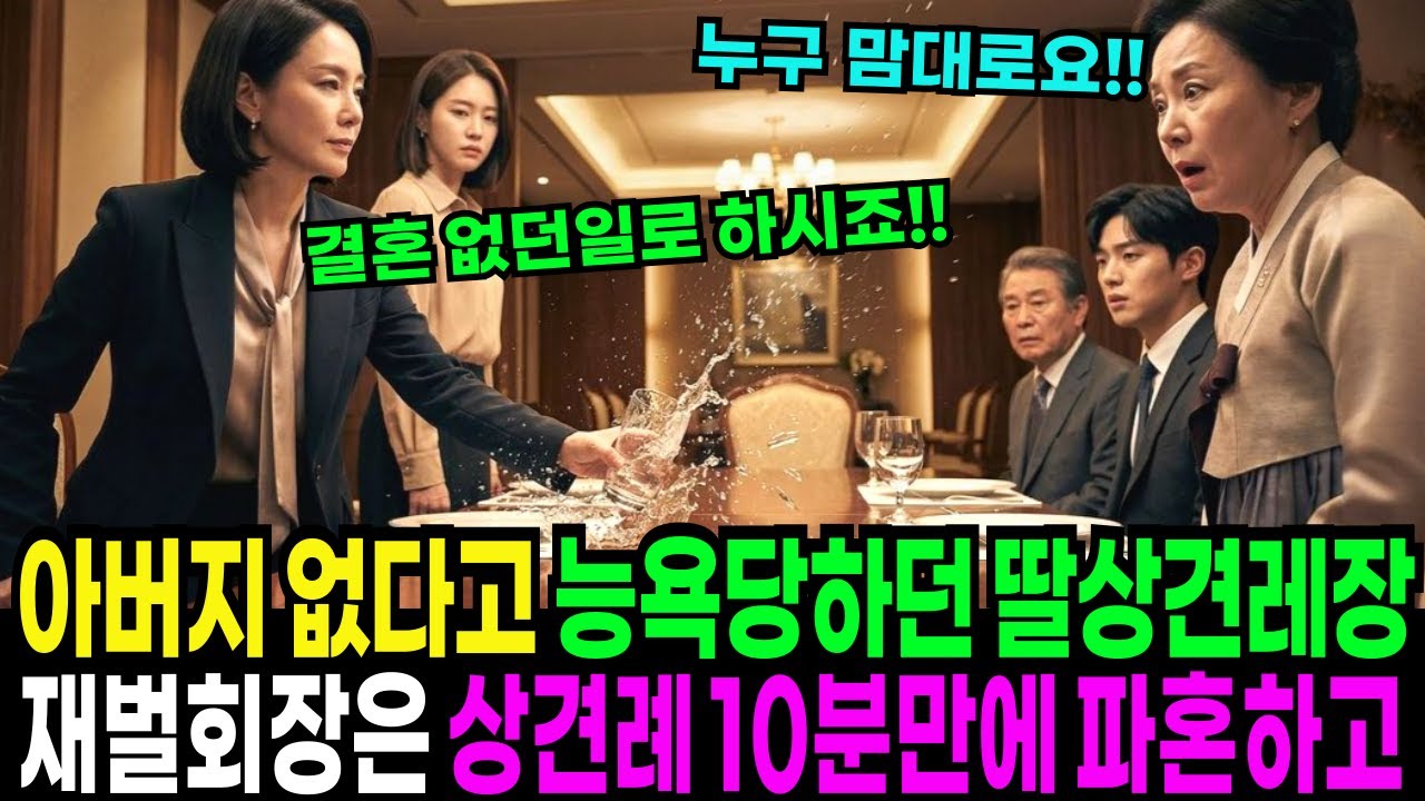 아버지 없는 집안이라고 능욕하던 예비사돈에게 재벌회장은 딸 상견례 자리 10분만에 파혼시켰습니다.ㅣ노후사연ㅣ감동사연ㅣ오디오북ㅣ시니어사연ㅣ사연라디오ㅣ