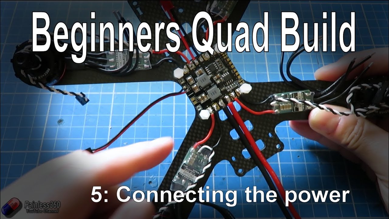 (5/9) Quadcopter Building for Beginners - Connecting the main power systems