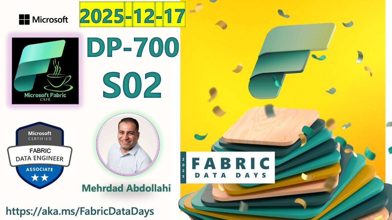 Session 2 – DP-700 Study Group - The Fabric Café