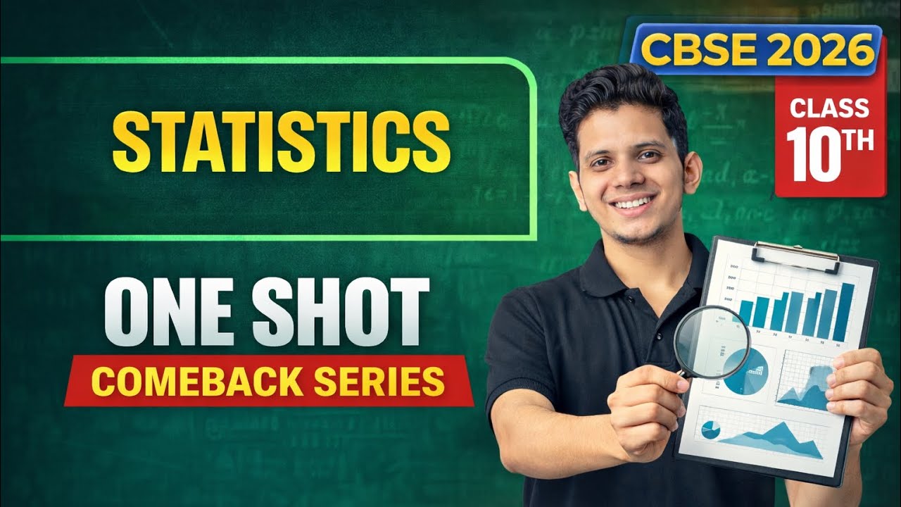 Statistics Class 10 One Shot | Full Chapter + PYQ | CBSE 2026 | Mean Median Mode | Most Important